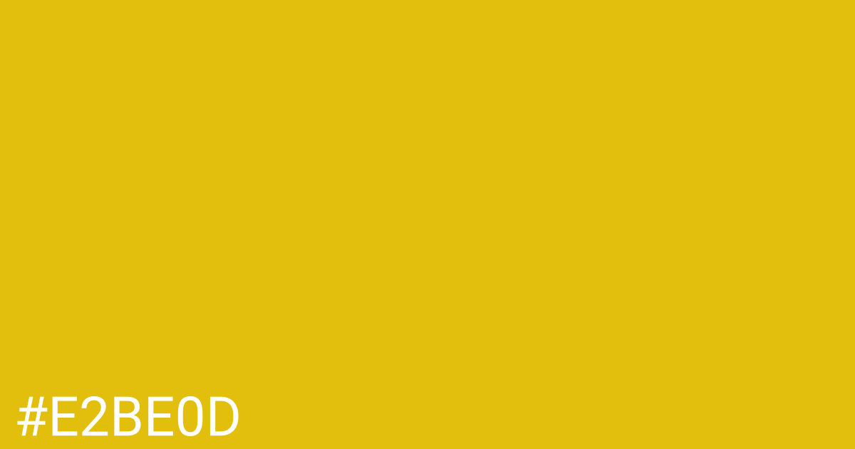 Hex color #e2be0d graphic