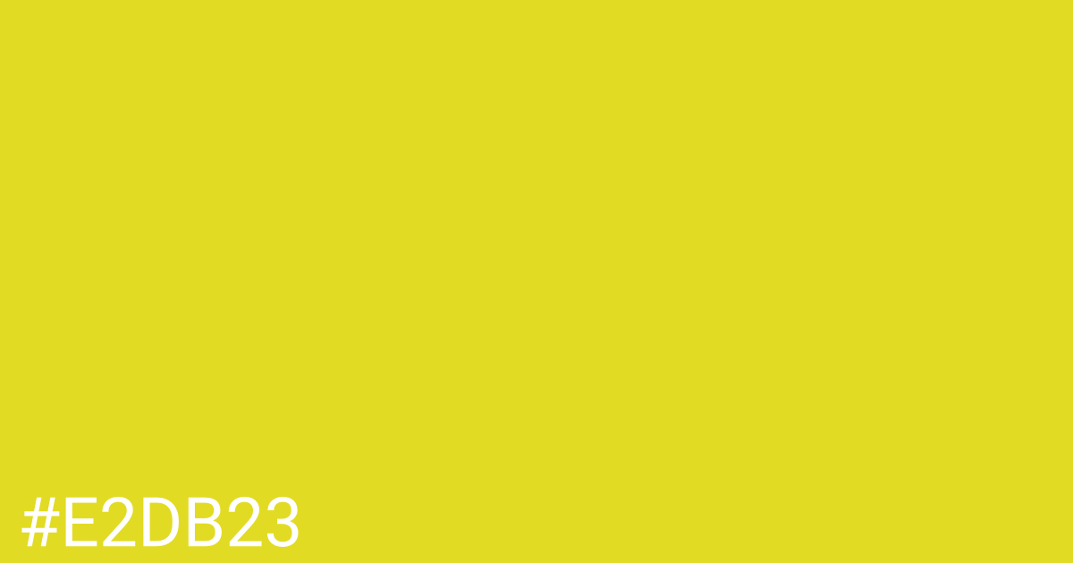 Hex color #e2db23 graphic