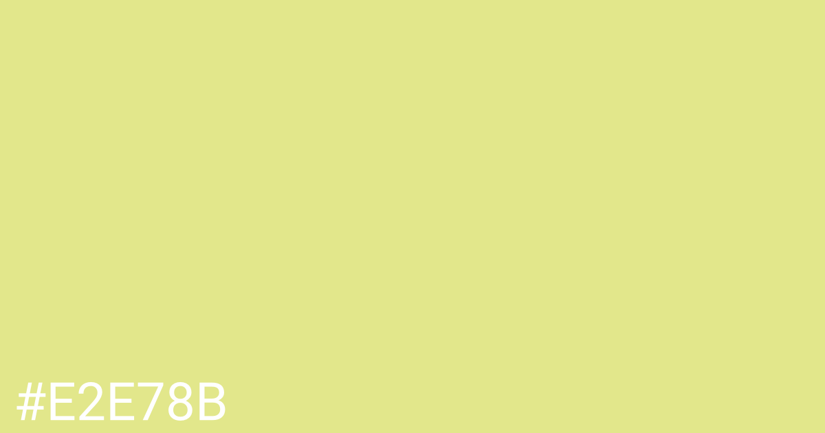 Hex color #e2e78b graphic