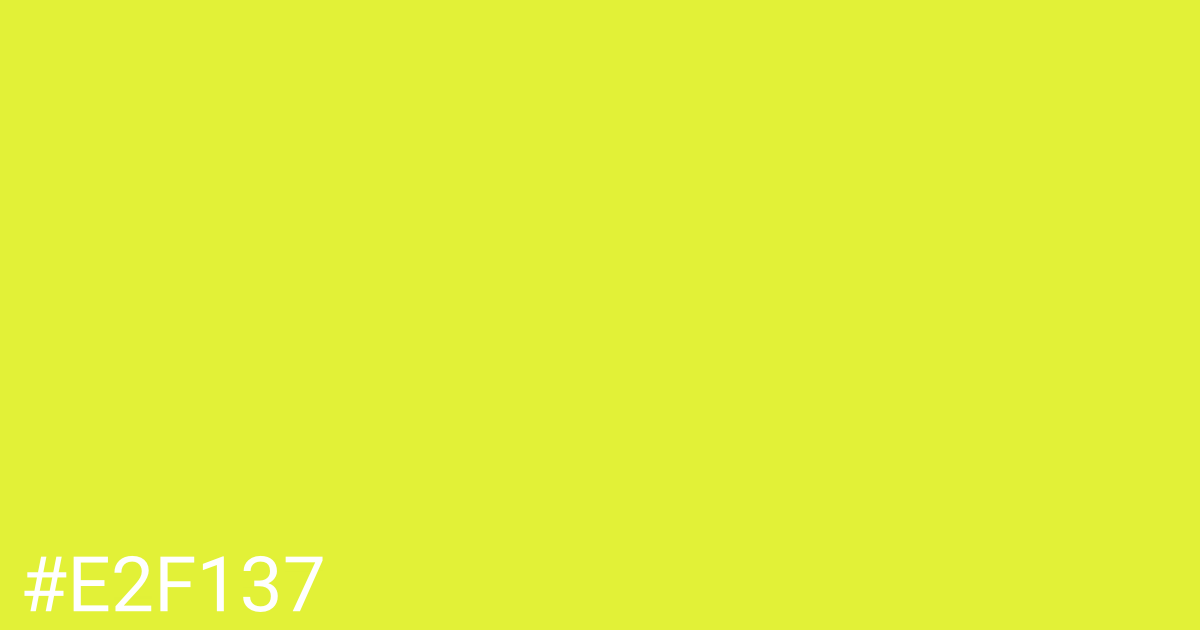 Hex color #e2f137 graphic