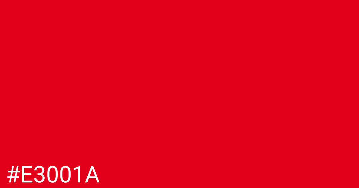Hex color #e3001a graphic