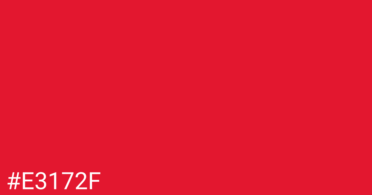 Hex color #e3172f graphic