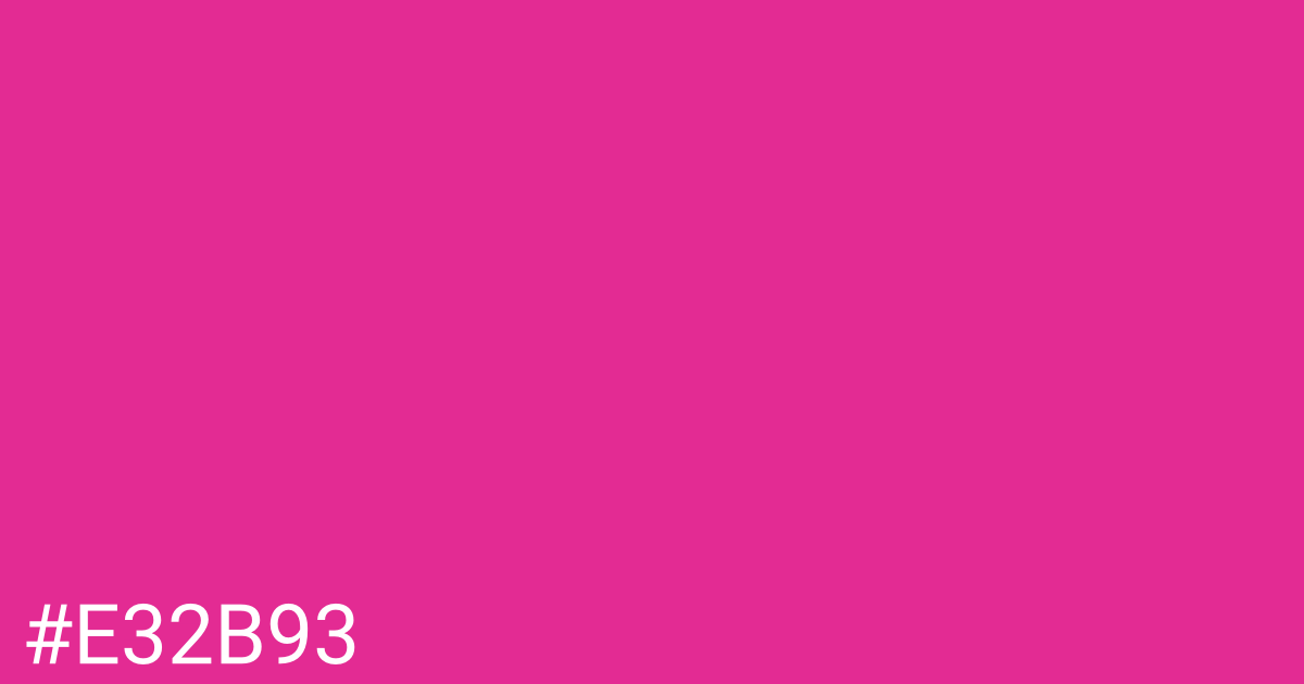 Hex color #e32b93 graphic