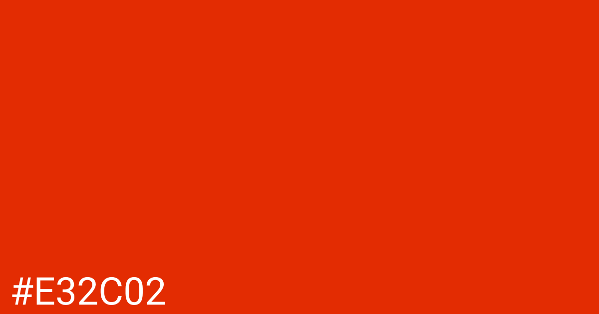 Hex color #e32c02 graphic