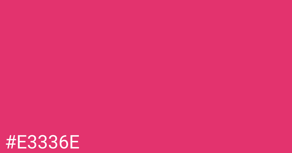 Hex color #e3336e graphic
