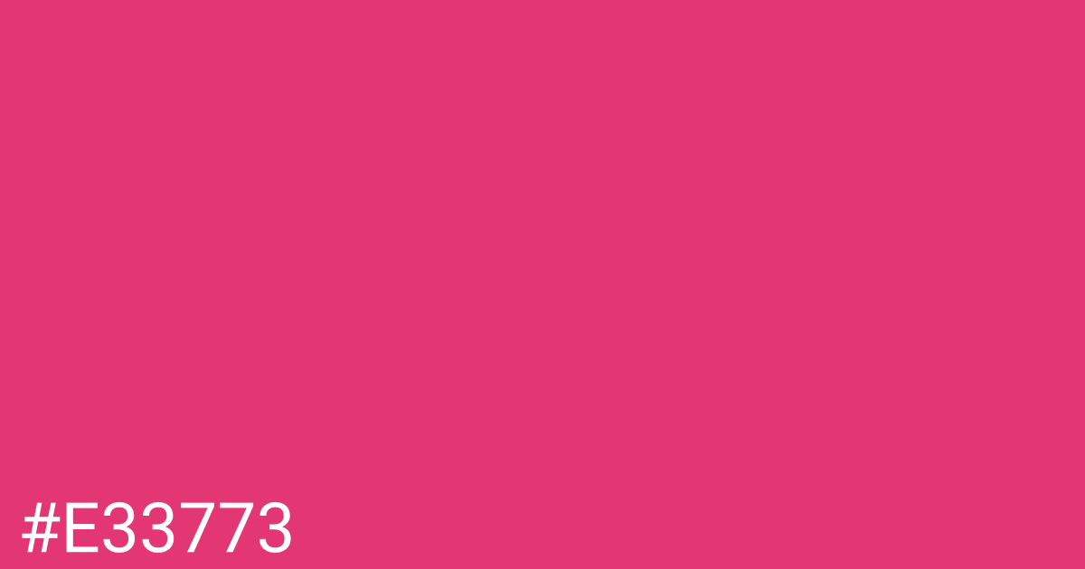 Hex color #e33773 graphic