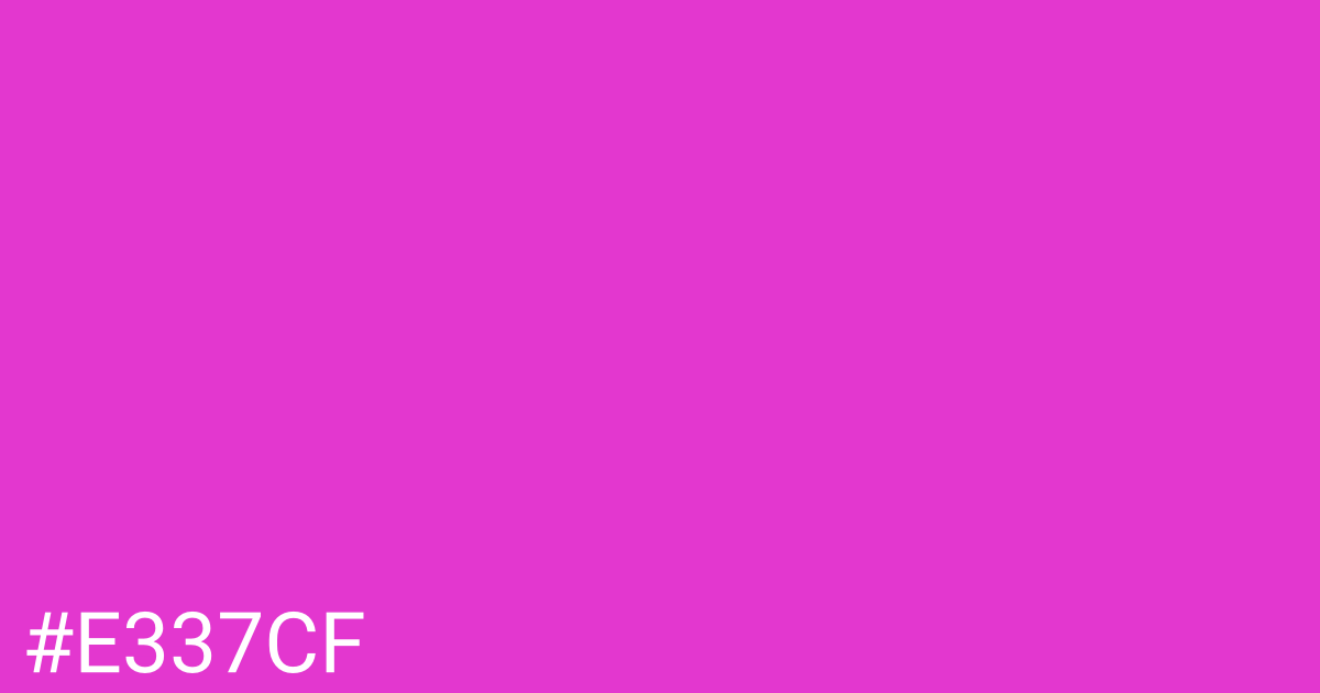 Hex color #e337cf graphic