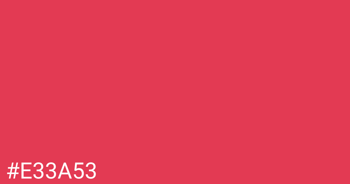 Hex color #e33a53 graphic