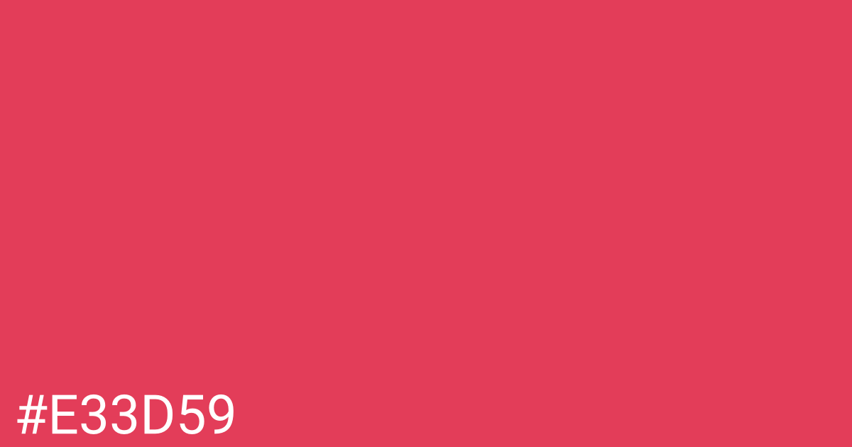 Hex color #e33d59 graphic