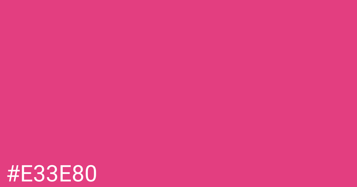 Hex color #e33e80 graphic