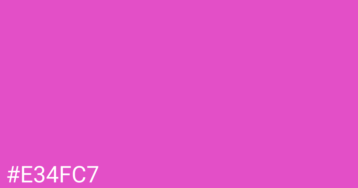Hex color #e34fc7 graphic
