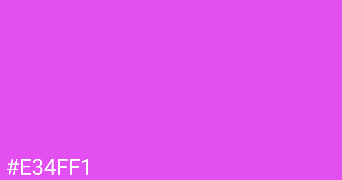 Hex color #e34ff1 graphic