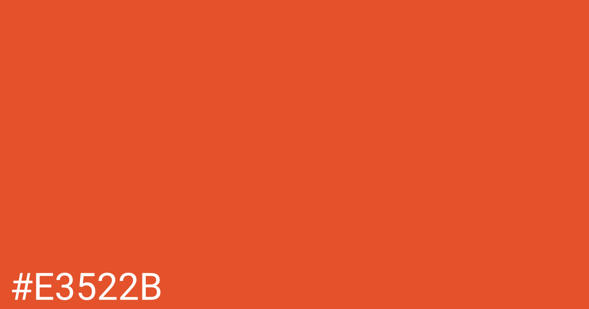 Hex color #e3522b graphic