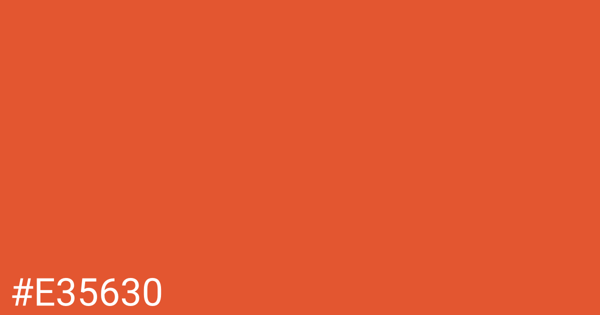 Hex color #e35630 graphic