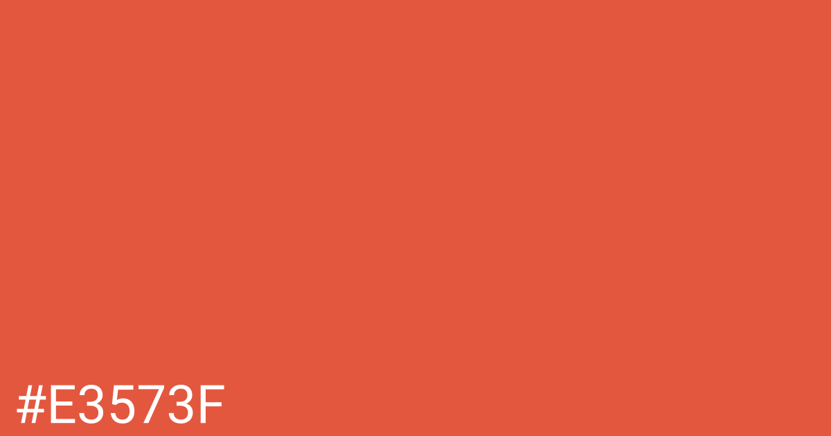 Hex color #e3573f graphic