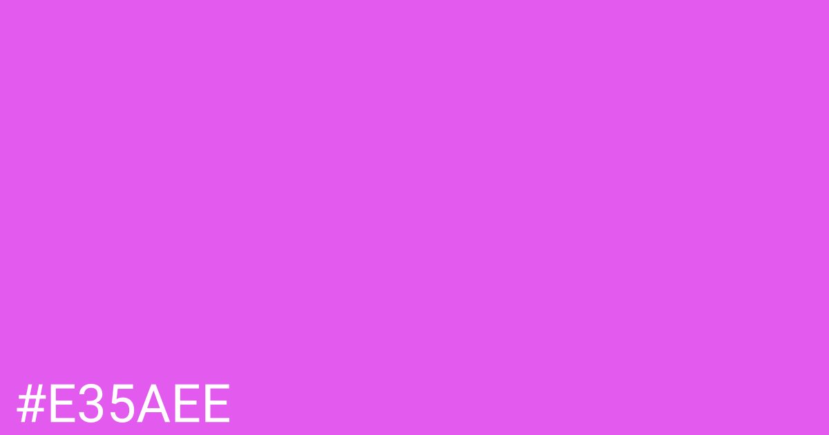 Hex color #e35aee graphic