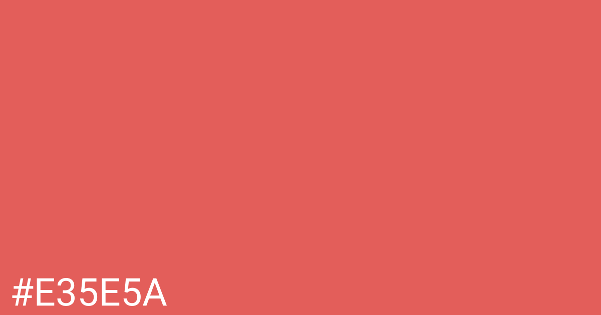 Hex color #e35e5a graphic