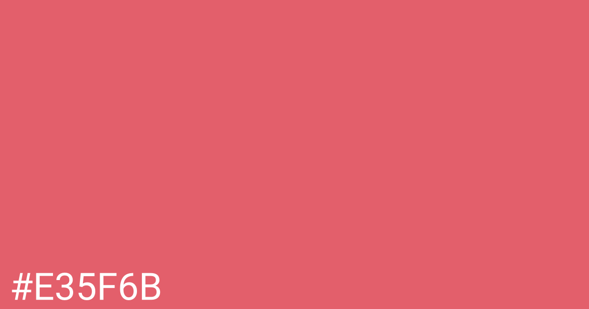 Hex color #e35f6b graphic