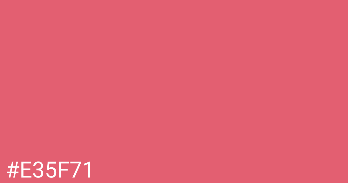 Hex color #e35f71 graphic
