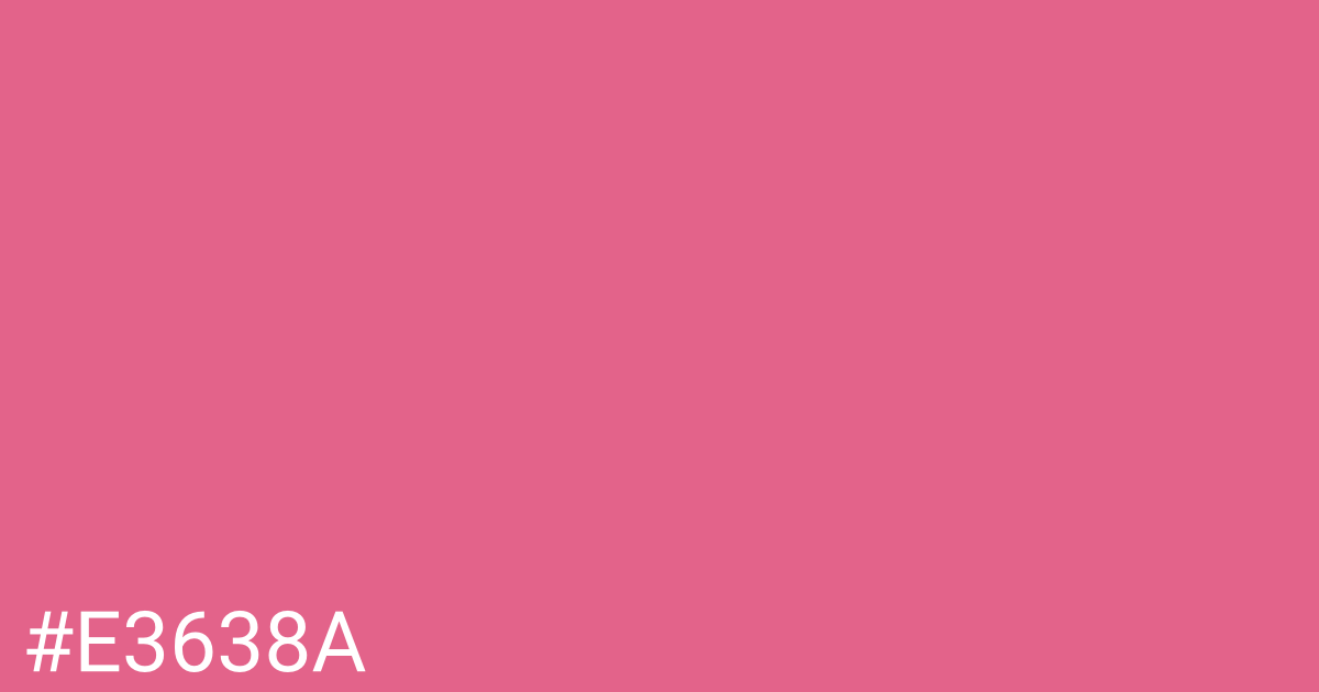 Hex color #e3638a graphic