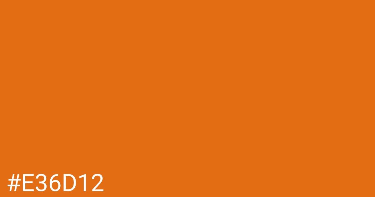 Hex color #e36d12 graphic