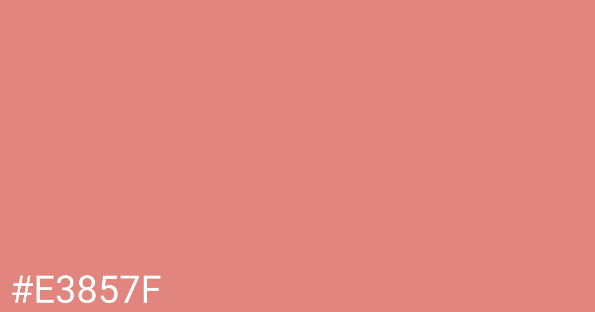 Hex color #e3857f graphic