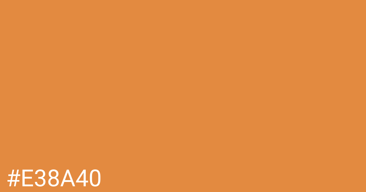 Hex color #e38a40 graphic