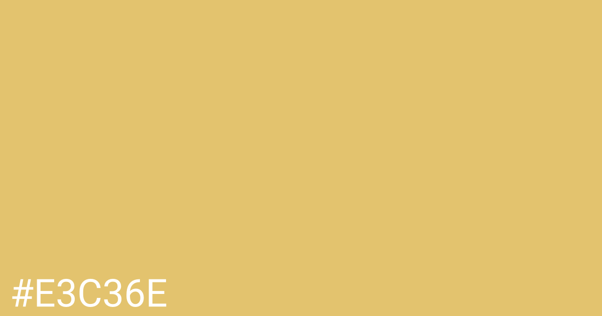 Hex color #e3c36e graphic