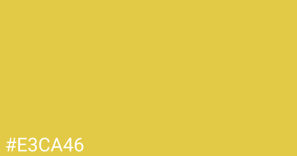 Hex color #e3ca46 graphic
