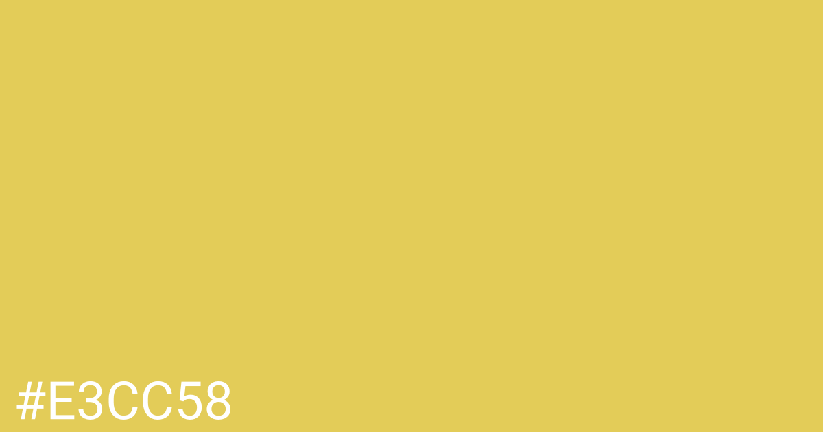 Hex color #e3cc58 graphic