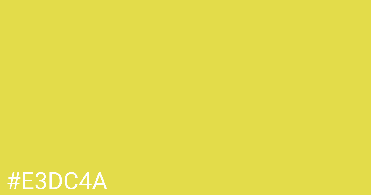 Hex color #e3dc4a graphic