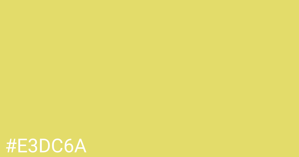 Hex color #e3dc6a graphic