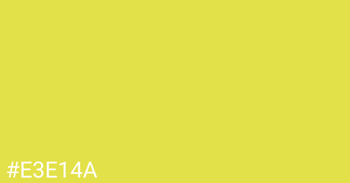 Hex color #e3e14a graphic