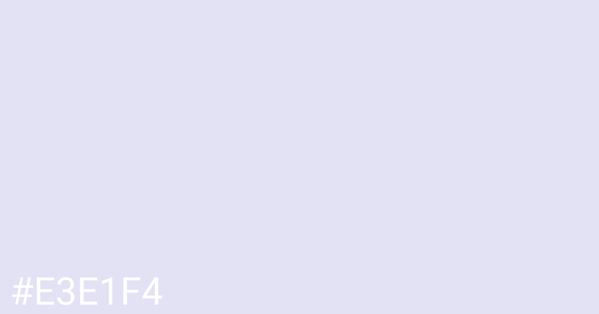 Hex color #e3e1f4 graphic