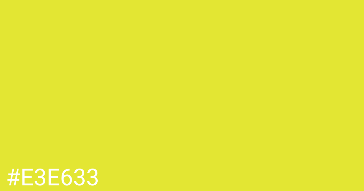 Hex color #e3e633 graphic