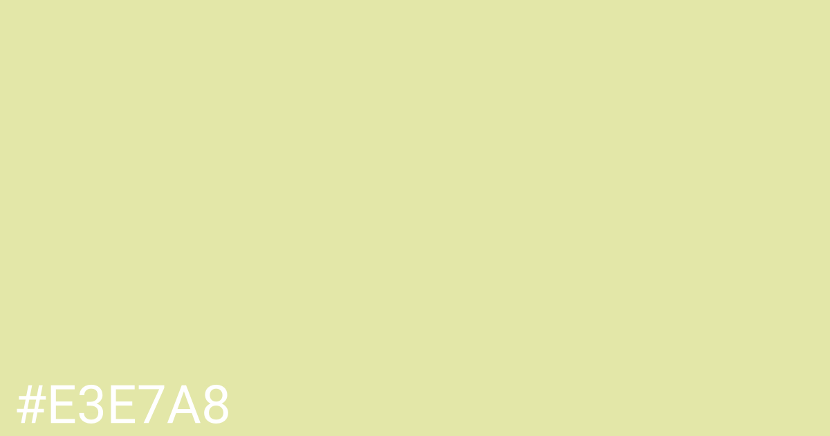 Hex color #e3e7a8 graphic