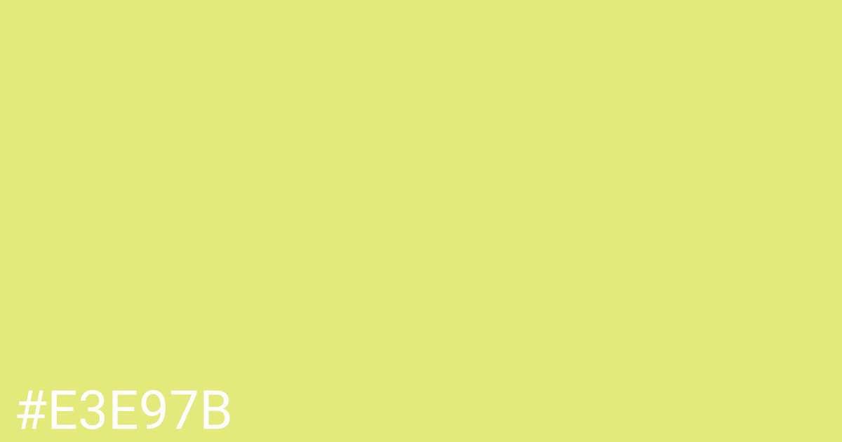 Hex color #e3e97b graphic