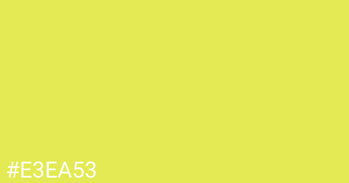 Hex color #e3ea53 graphic