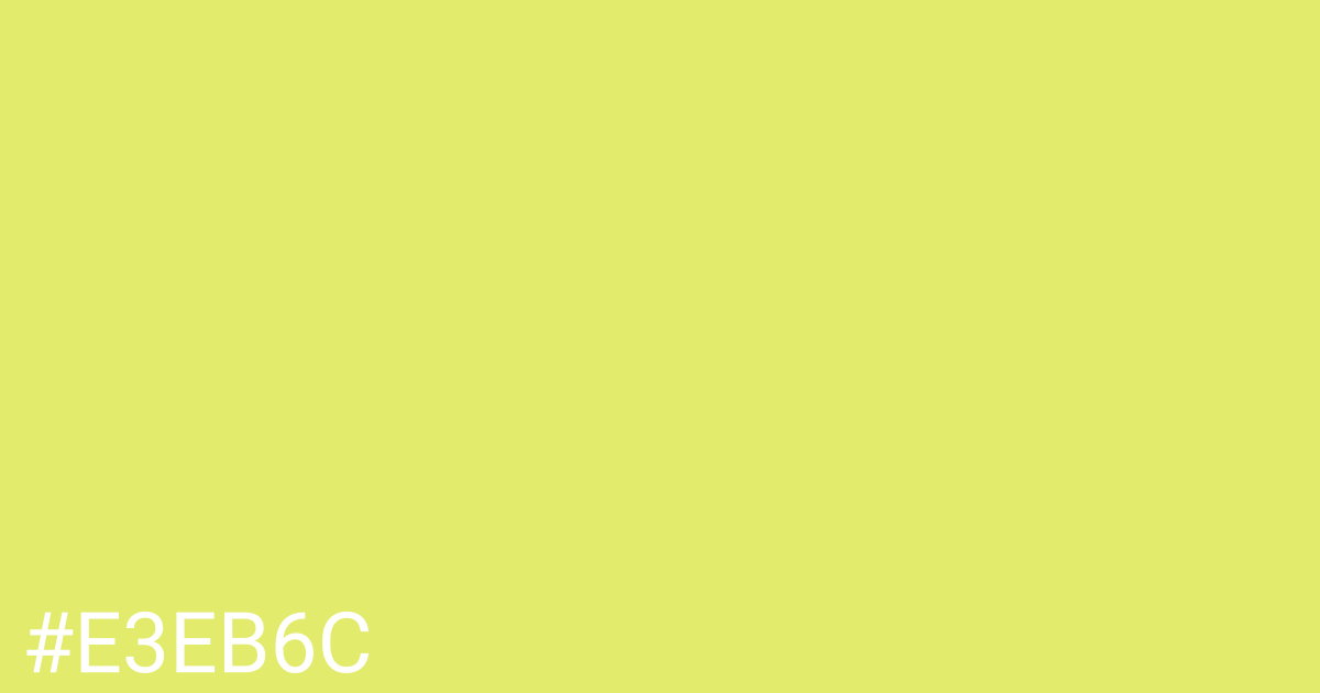 Hex color #e3eb6c graphic