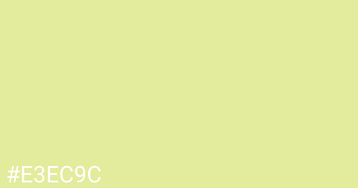 Hex color #e3ec9c graphic