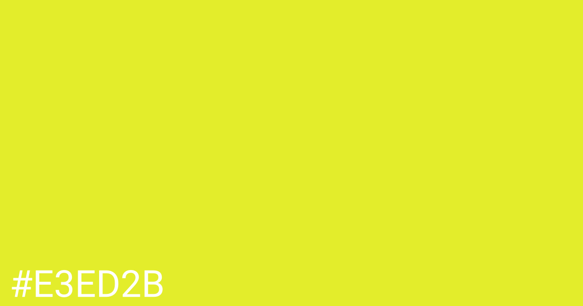 Hex color #e3ed2b graphic
