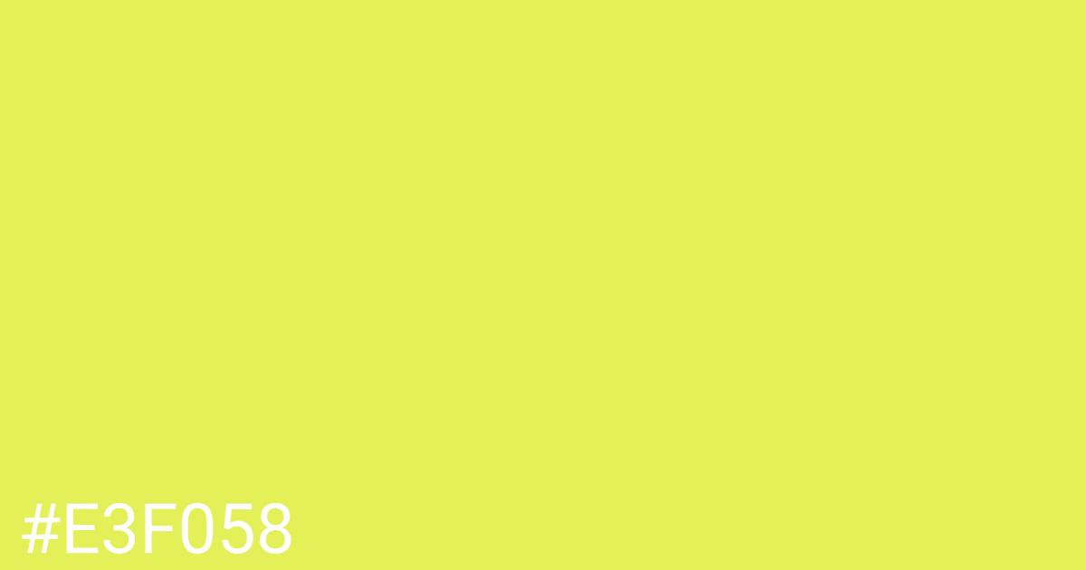 Hex color #e3f058 graphic