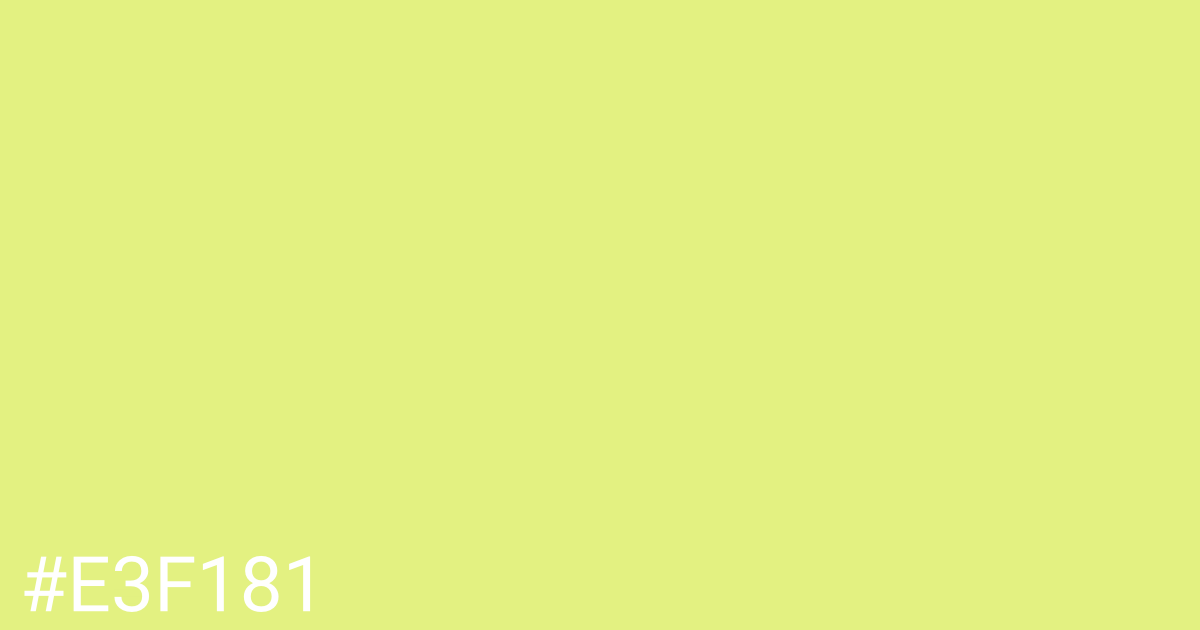 Hex color #e3f181 graphic