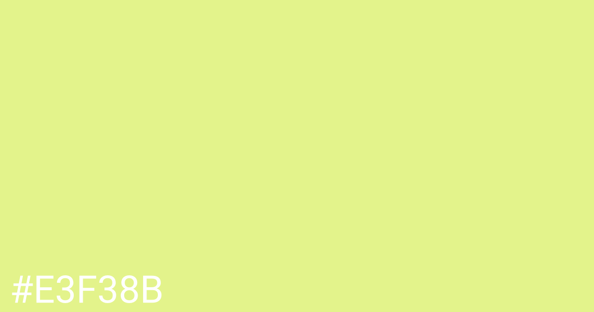 Hex color #e3f38b graphic