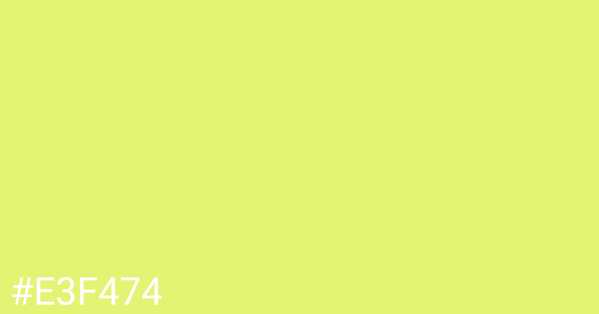 Hex color #e3f474 graphic