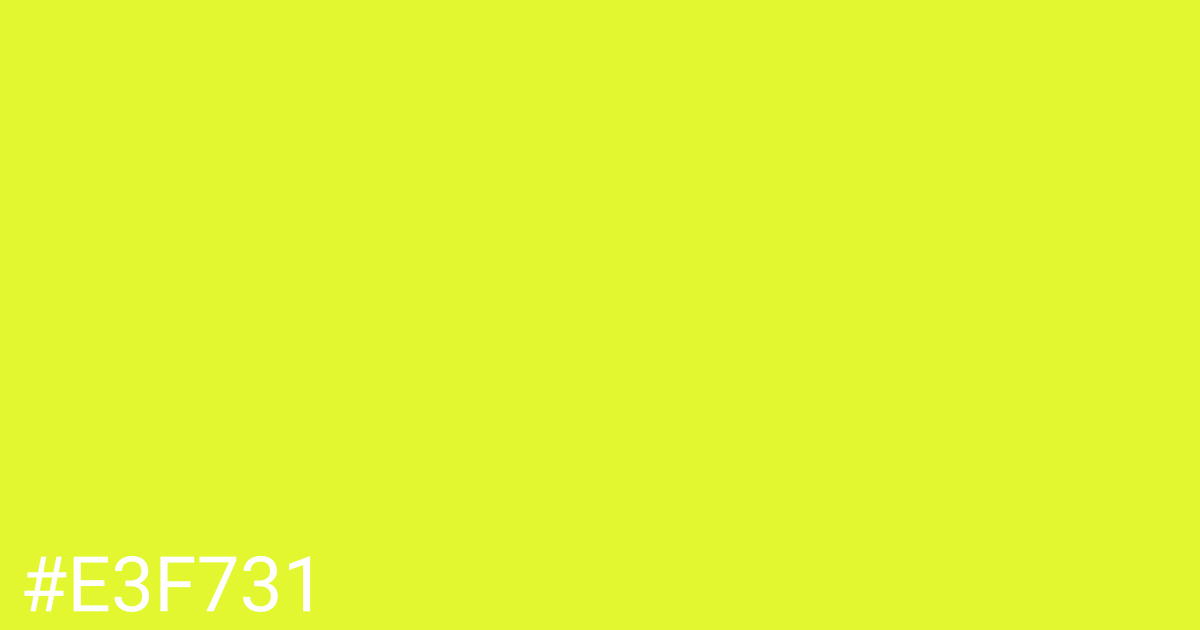 Hex color #e3f731 graphic