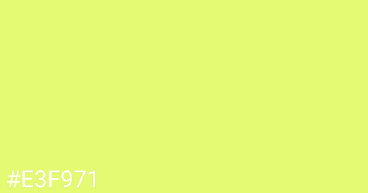 Hex color #e3f971 graphic