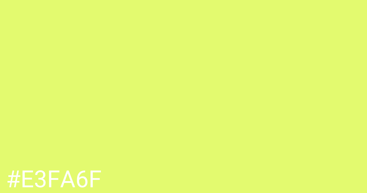 Hex color #e3fa6f graphic