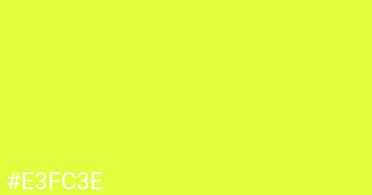 Hex color #e3fc3e graphic