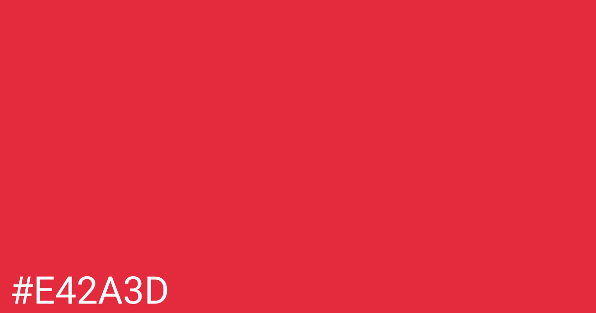 Hex color #e42a3d graphic